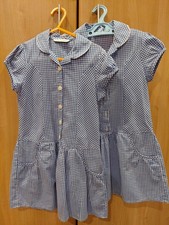 Girls Blue Gingham School