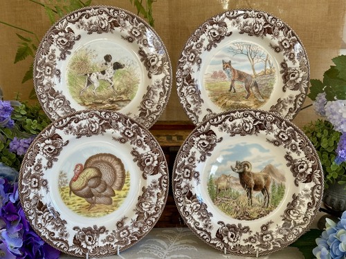 Four spode woodland dinner - x,