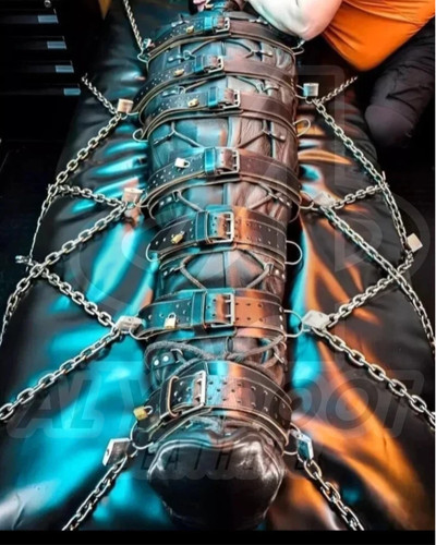 Leather sleepsack bondage bag - sleepsack,