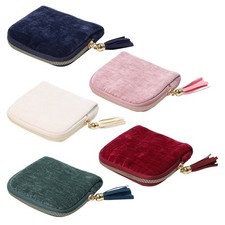 1x Mini Jewelry Travel Case Travel Jewelry Pouch Velvet Jewelry Organizer Bag
