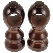  2 Pcs Wooden Curtain Rod