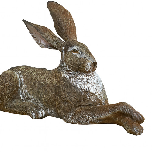 Resin hare ornament rustic - hare,