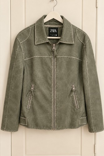 Zara men washed grey - grey, sage