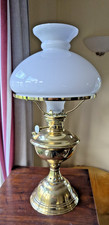 Brass Oil Lamp Veritas Central Draft Model 23/24 with Chimney & Shade-98