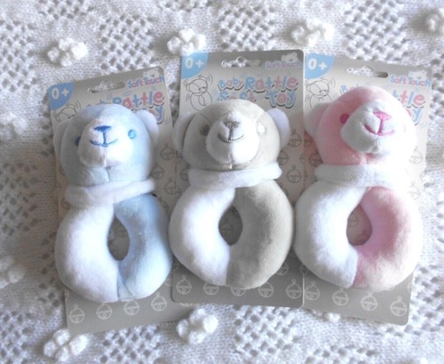 Baby soft rattle teddy bear - baby, rattle,
