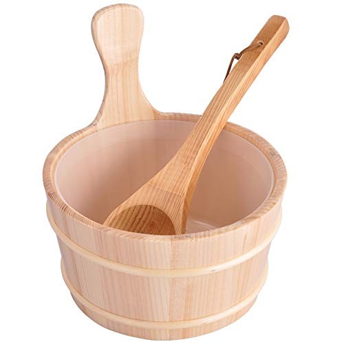 Zalati wooden bucket and ladle - and,