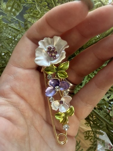 Beautiful flower enamel safety - flower,