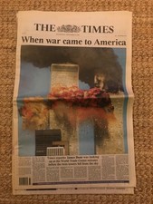Vintage The Times Newspaper 9/11