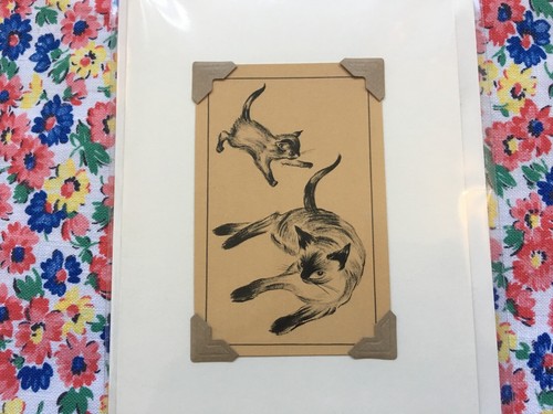 Handmade vintage playing - , card