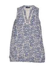 TOMMY HILFIGER Womens Sleeveless Tent Dress US 10 Large Blue Floral AB12