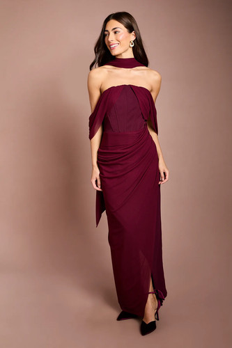 Coast burgundy maxi - maxi, dress