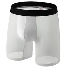Men Boxer Shorts Sheer Mesh