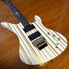 Synyster Gates Electric Guitar White Gold Line Design Black Fretboard 22 Fret