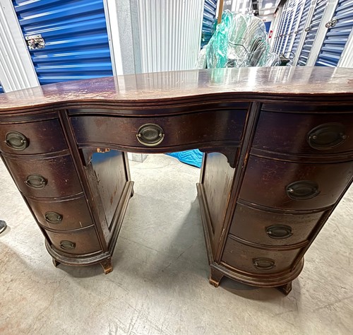Antique mahogany kidney shaped - mahogany, kidney-shaped