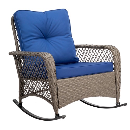 Rattan rocking chair - rocking, with