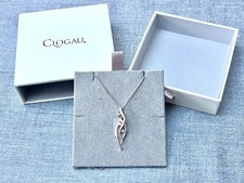 CLOGAU Pendant Necklace Nature WATERFALL   Sterling Silver Welsh Rose Gold Topaz
