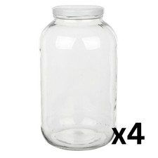 4.25L Glass Jar with Lid 4250ml Large Brewing Fermentation Pickling Storage