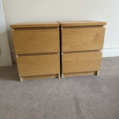 Ikea malm bedside tables - bedside,