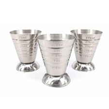 75ml Measure Cup Stainless Steel Jigger Shot Drink Spirit Mixed Cocktail Beaker