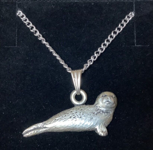 Seal silver pewter - seal, pendant