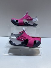 Nike Sunray Protect 2 (PS) Sandals Size 12.5 UK Child Fireberry/Football Grey