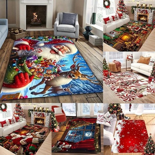 Christmas rug santa - santa, claus