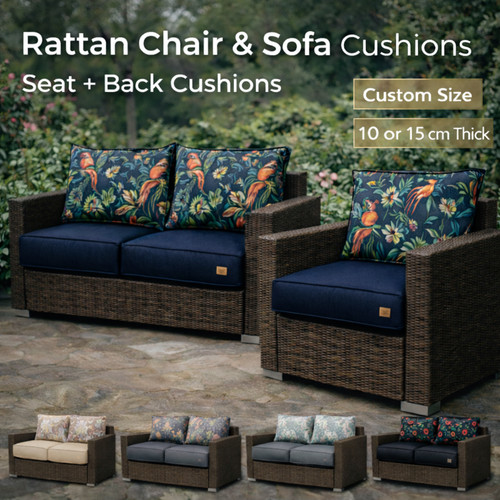 Rattan sofa chair cushions - sofa, &