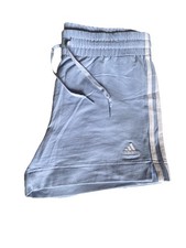 Adidas 3 Stripes Women's Soft Cotton Blue Shorts Size S BNW