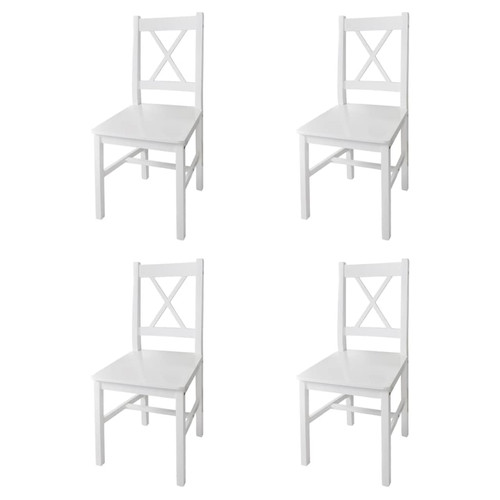 Dining chairs 4pc white pine - dining,