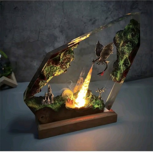 Fire dragon epoxy resin - fire,