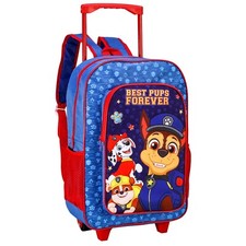 PAW Patrol Kids Wheeled Backpack - Chase Trolley Luggage 3+