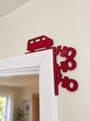 Campervan christmas door - campervan,