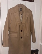 Primark Beige Teddy Coat Size