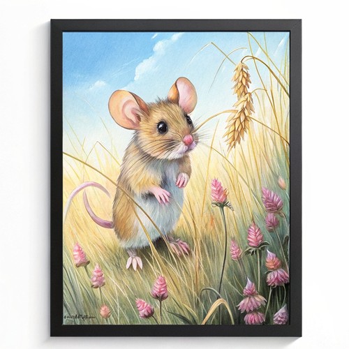 Field mouse wall art - mouse,