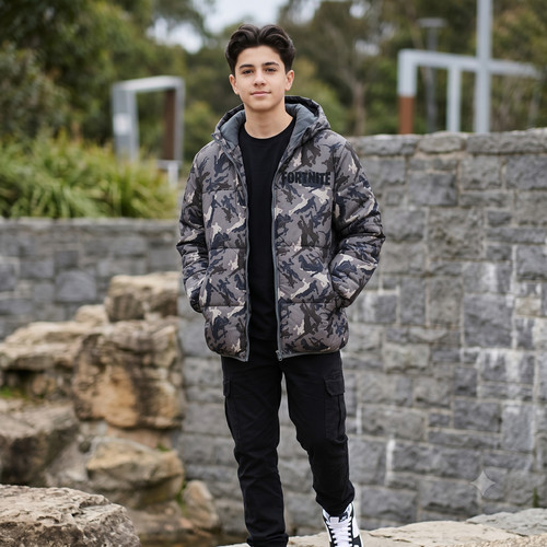 Boys fortnite puffer hooded - fortnite™,