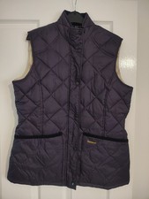 Barbour Quilted Jacket Womens vest gilet size 14 purple 
