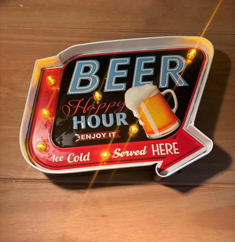 Retro metal led illuminated - retro,