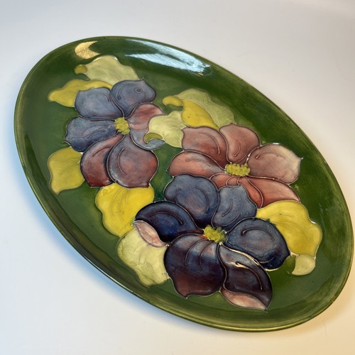 Early moorcroft oval plate - early,
