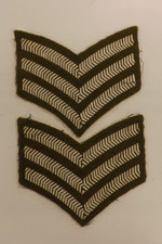 2 MILITARY CLOTH BADGES