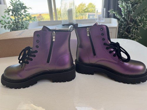 Purple two tone womens boots - womens,