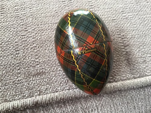 Mauchline tartanware egg - mauchline,
