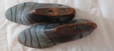 vintage cobblers pair of shoe lasts in charming condition  beautiful blue shade