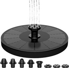 2023 Outdoor Solar Fountain Pump Powered Floating Bird Bath Water Garden Pond UK