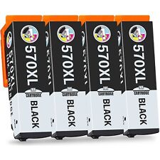 4 Black 570 Ink Cartridges For Canon Pixma MG5750 MG5751 MG5752 MG5700 MG5753