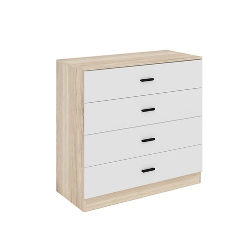 Modern oak drawer chest - modern, wide