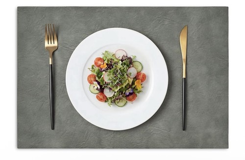 Large table mat coasters - table, grey
