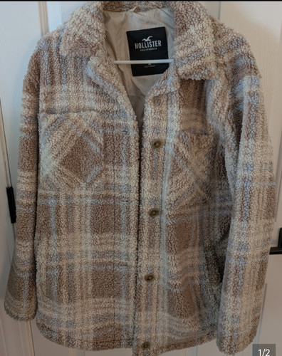 Hollister sherpa button - hollister, button-up