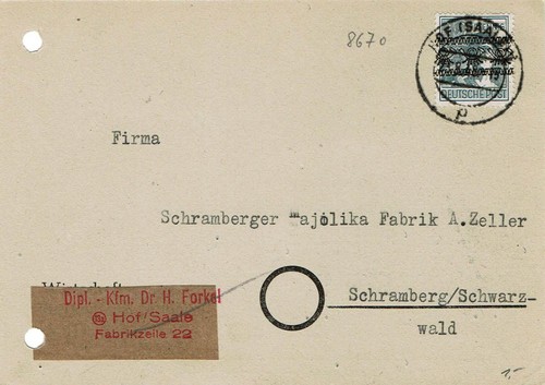 Hof saale postcard - hof,