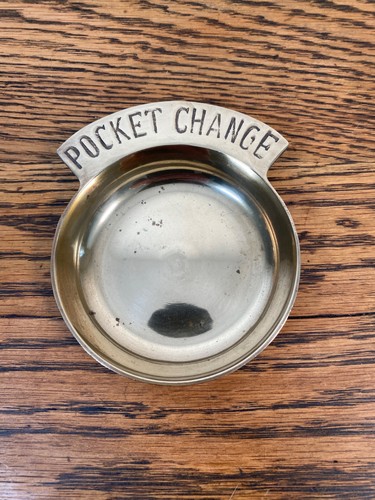Antique brass pocket change - pocket,