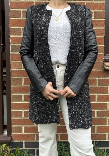 Zara woman black tweed - zara,